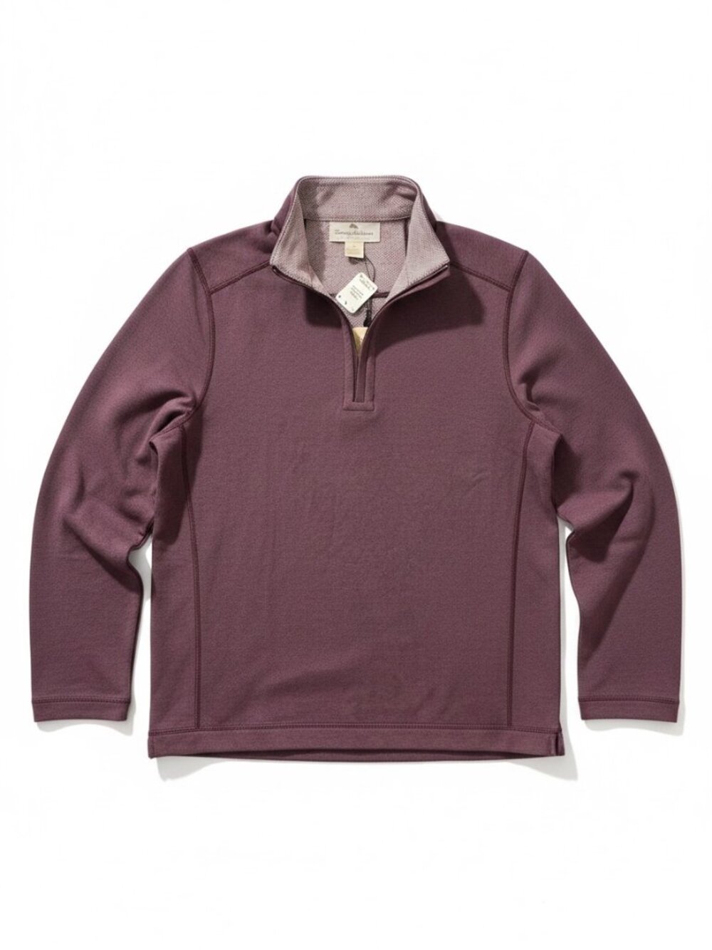 Tommy Bahama Mens Switch It Up Qtr Zip Reversible Sweatshirt Matte Plum
